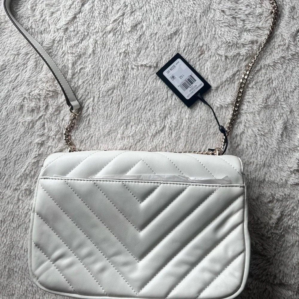 DKNY Cream Quilted Crossbody Bag - Picture 3 of 8